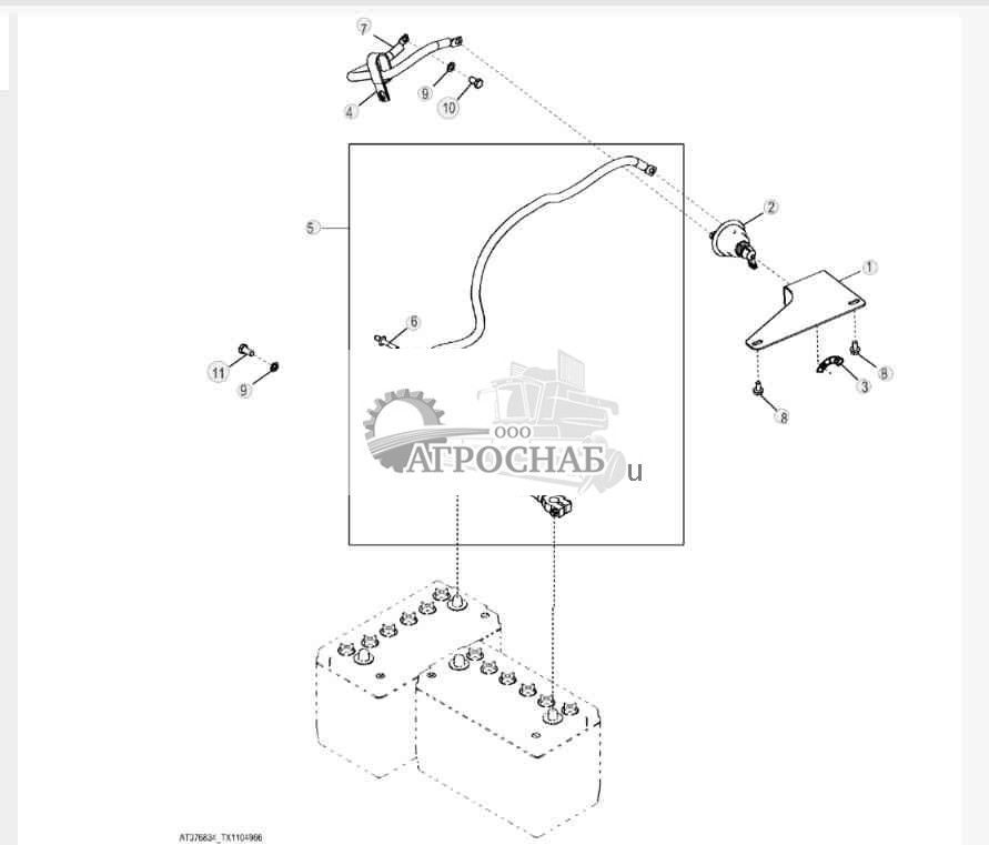 Разъемное соединение спаренной аккумуляторной батареи 